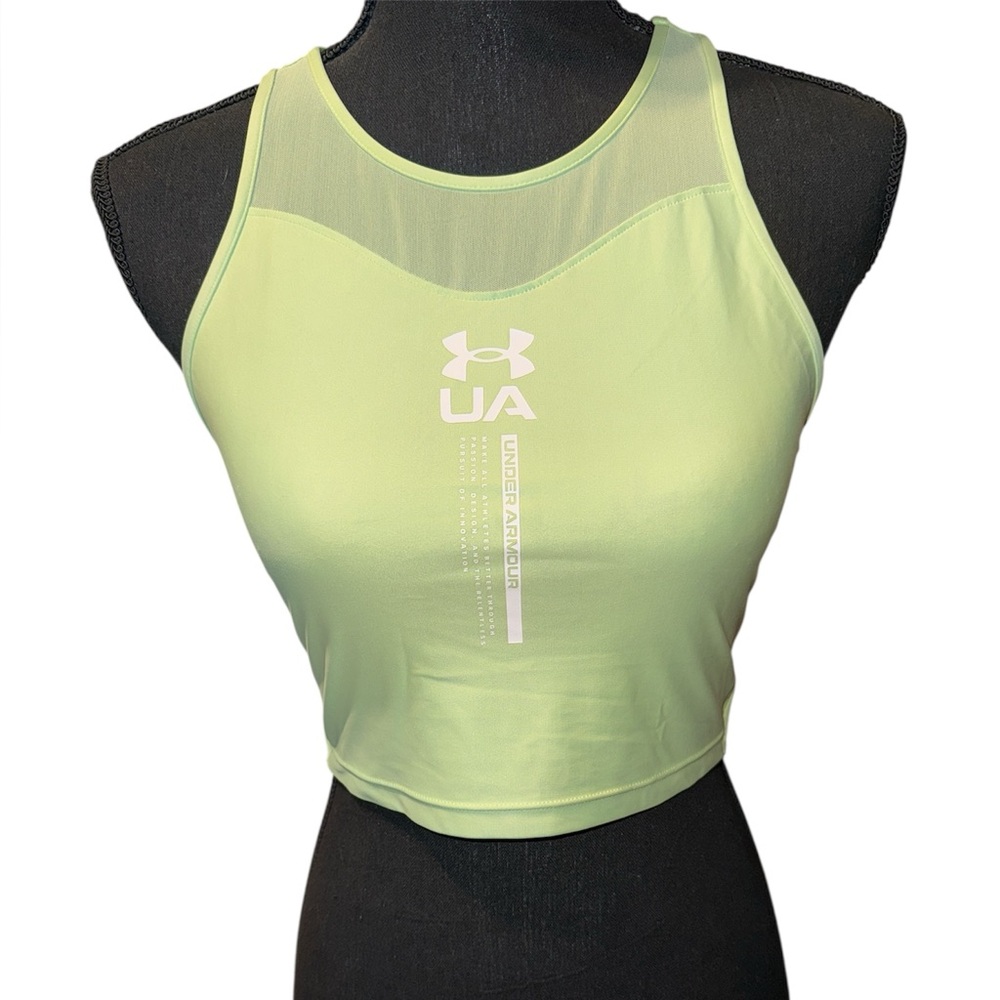 Under Armour Light Green High-Neck Sports top size small